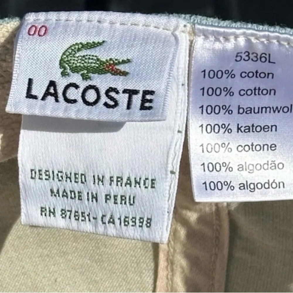 Lacoste Vintage 100% Cotton Light Blue Adjustable Cap 90s Tennis Golf - Picture 3 of 3